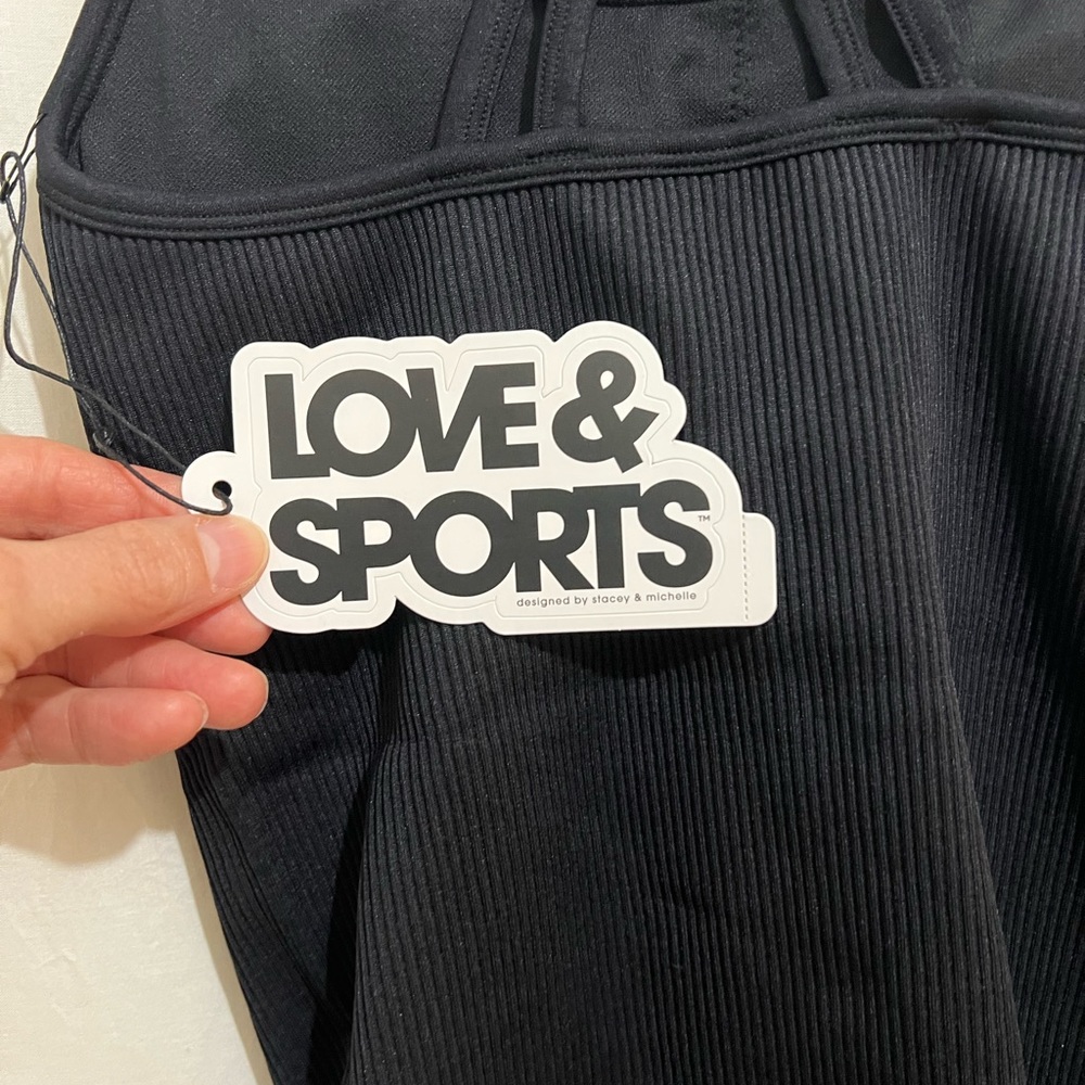 Love & Sports Ribbed Seamless Tank top size S 4-6 color black - Picture 4 of 4